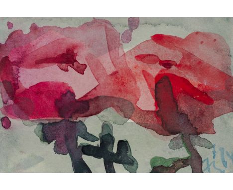 Fußmann, KlausVelbert, geboren 193810 x 15 cm, R.Rosen, 1994. Aquarell auf Bütten. In Aquarell unten rechts signiert und dati