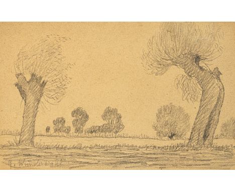 Wunderwald, GustavKöln, 1882 - Berlin, 194512,3 x 19,3 cm, o. R.3 Bl.: Landschaft mit Bäumen, o. J.; Bäume, o. J.; Landschaft