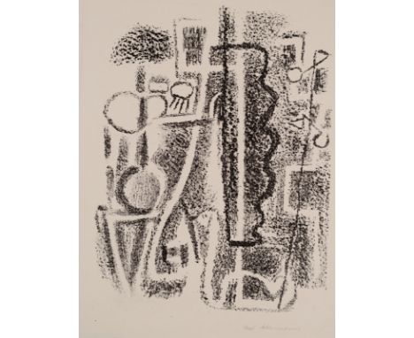 Ackermann, MaxBerlin, 1887 - Unterlengenhardt, 1975Blattgröße: 43 x 30,3 cm, o. R.2 Bl.: Komposition, 1948; o. J. Lithografie