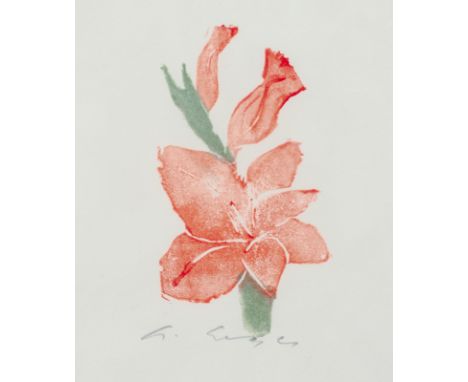 Geiger, WilliLandshut-Schönbrunn, 1878 - München, 1971Je 19 x 13 cm, R.3 Bl.: Blumen. Monotypie auf Papier. Alle in Bleistift