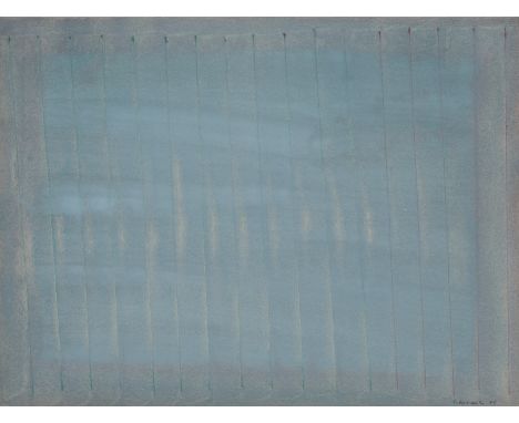 Bramke, ErdmutKiel, 1940 - Stuttgart, 200250 x 66 cm, o. R.Streifen, 1970. Pastell auf Bütten. In Bleistift unten rechts sign