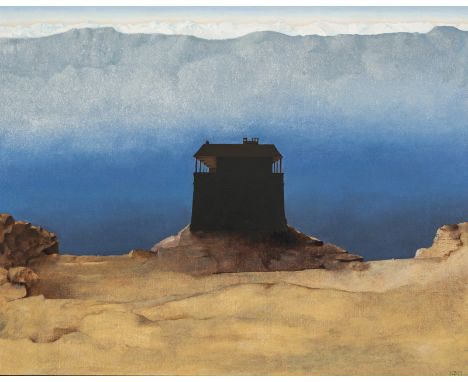 Baumgartl, MoritzFrühbuss/CSSR, geboren 193440 x 50 cm, R.Burg, 1979. Öl auf Holz. In Öl unten rechts monogrammiert und datie