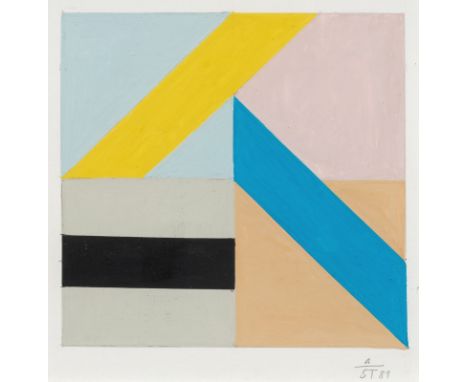 Stankowski, AntonGelsenkirchen, 1906 - Esslingen, 199810 x 10 cm, R.Komposition, 1981. Tempera auf Karton. In Bleistift unten