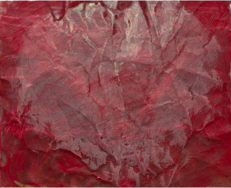 Victor, WinandSchaesberg, 1918 - Reutlingen, 201420,5 x 24,5 cm, R."Stille Entfaltung", 1976. Acryl auf geknittertem Papier. 