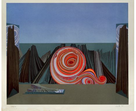 Hutter, WolfgangWien, 1928 - 2014Blattgröße: 60 x 67 cm; 50 x 60 cm, R.Ohne Titel, 1974. Farblithografie auf Bütten. In Bleis
