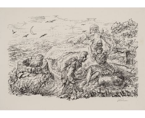 Kubin, AlfredLeitmeritz, 1877 - (Schloss) Zwickledt/Inn, 1959Blattgröße: 34,5 x 37,8 cm, o. R.Ohne Titel, 1925. Lithografie a