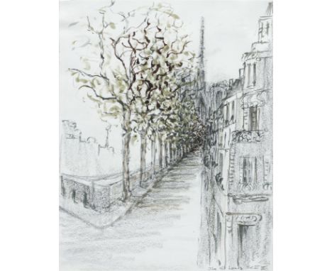 Zippel, EvaStuttgart, 1925 - 201321,5 x 17 cm, R."Pariser Skizzen", 1988. Bleistift und Aquarell auf Papier. In Bleistift unt