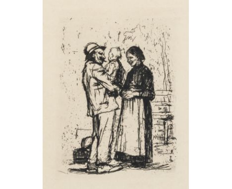 Kollwitz, KätheKönigsberg, 1867 - Moritzburg, 194511,8 x 8,8 cm, R."Begrüßung", 1892. Radierung auf Papier. Klipstein, 10.Pri