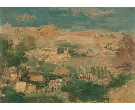 Schneidler, Friedrich Hermann ErnstBerlin, 1882 - Gundelfingen, 195622,5 x 31 cm, R.Südländische Landschaft, 1924. Öl auf Pap
