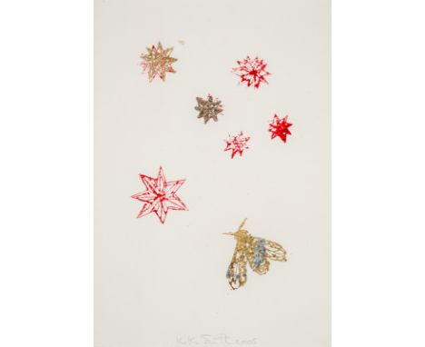 Smith, KikiNürnberg, geboren 1954Blattgröße: 30 x 21 cm, o. R.2 Bl.: Biene mit Sternen, 2005.Farbserigraphie auf Bütten. Beid
