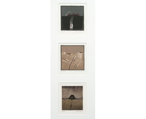 Schreiner, HansBad Friedrichshall, geboren 1930Versch., R.5 Bl.: Landschaft, 1995; 1980; o. J. Zwei Mischtechniken auf Papier