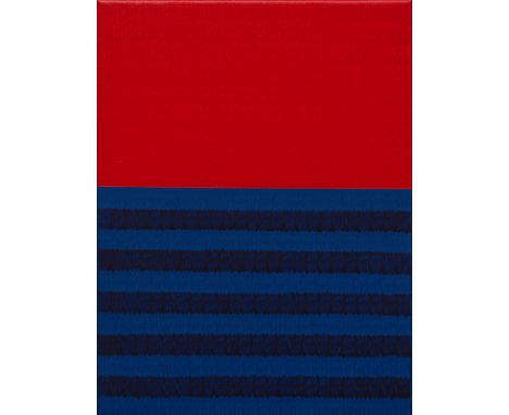 Dienst, Rolf GunterKiel, 1942 - Baden-Baden, 201640 x 30 cm, R.Ohne Titel, 1999. Acryl auf Leinwand. In Acryl rückseitig sign
