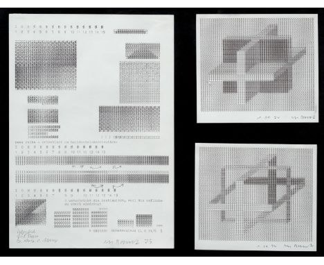 Basset, KlausBerlin, 1926 - Oslip/Burgenland, 199615,5 x 13,9 cm und 29,8 x 21 cm, R.Ohne Titel, 1973/1974. Typografie auf Pa