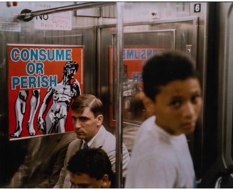 Levine, LesDublin, geboren 193540 x 50 cm und 56 x 53,5 cm, o. R."Consume or perish", 1989. Farbfotografie auf Fotopapier und