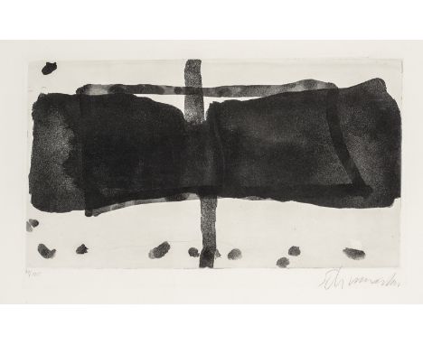 Schumacher, EmilHagen, 1912 - San José/Ibiza, 1999Blattgröße: 53 x 71 cm; 28,5 x 50 cm, o. R.Ohne Titel, 1967. Radierung auf 