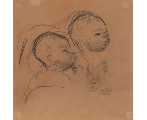 Dix, OttoGera, 1891 - Singen, 196940 x 40 cm, R."Kinderstudie II", um 1928. Bleistift auf Papier. In Bleistift unten rechts s