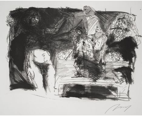 Hrdlicka, AlfredWien, 1928 - 2009Versch., o. R.5 Bl.: "Pas de deux", 1985;  "Portraitstudie", 1985; "Intermezzo in Münster I"
