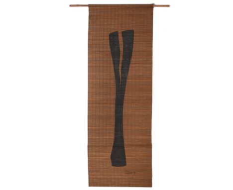 Baum, OttoLeonberg, 1900 - Esslingen, 1977130 x 45 cm, o. R.Form, 1969. Tempera auf Bambus. In Faserstift unten rechts signie