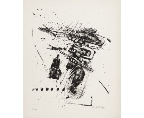 Sonderborg, d.i. Kurt R. HoffmannSonderborg, 1923 - Hamburg, 2008Blattgröße: 63,5 x 53 cm, o. R.Ohne Titel, 1959. Lithografie