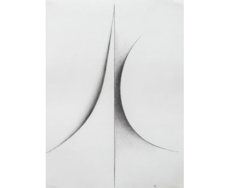Ruoff, FritzNürtingen, 1906 - 1988Versch., R.2 Bl.: Ohne Titel, um 1975. Bleistift auf Papier. Beide in Bleistift unten recht