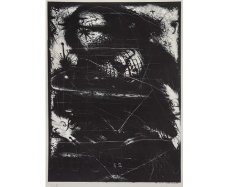 Rainer, ArnulfBaden/Wien, geboren 192960 x 44,5 cm, R."Der böse Herzog (Jakobinergeneral)", 1966. Offsetlithografie auf Papie