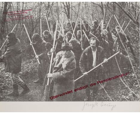 Beuys, JosephKleve, 1921 -  Düsseldorf, 1985Blattgröße: 49 x  50 cm; 36 x 50 cm, o. R."Rettet den Wald", 1972. Farboffsetlith
