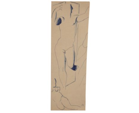 Wörn, WalterStuttgart, 1901 - 196342 x 15 cm, R.Sportler, 1955. Kugelschreiber auf Papier. In Kugelschreiber unten rechts dat