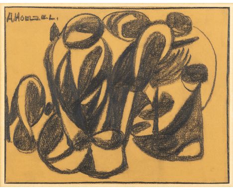 Hölzel, AdolfOlmütz, 1853 - Stuttgart, 193422,5 x 28 cm, R.Komposition, ca. 1930. Graphit auf Papier. In Graphit oben links s