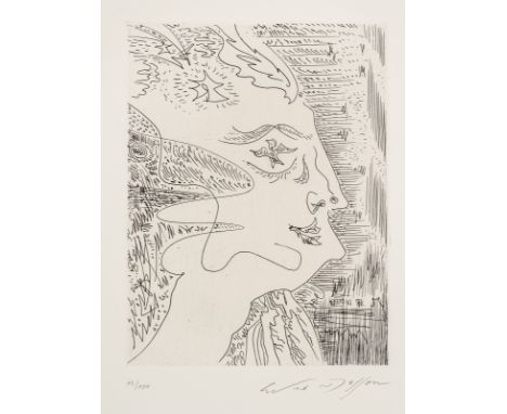 Masson, AndréBalagny/Oise, 1896 - Paris, 1987Blattgröße: 38 x 28 cm; 21 x 16 cm, o., R.Ohne Titel, um 1950. Radierung auf Büt