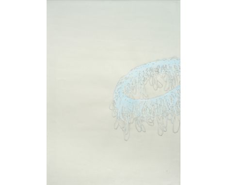 Ströbel, KatrinPforzheim, geboren 197569 x 48 cm, R.Cluster 5, 2001. Bleistift und Gouache auf Papier. In Bleistift rückseiti
