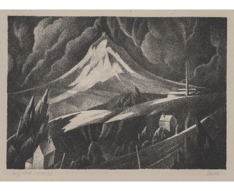 Erbslöh, AdolfNew York, 1881 - Irschenhausen/Isartal, 1947Blattgröße: 44,5 x 58 cm; 26,5 x 37,5 cm, o. R.Blick auf den Desenb