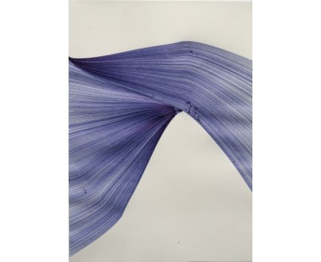 Müller, ThomasStuttgart, geboren 195930 x 21 cm, R.Ohne Titel, 2009. Kugelschreiber auf festem Papier. In Bleistift rückseiti