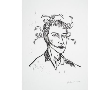 Balkenhol, StephanFritzlar, geboren 1957Blattgröße: 76 x 56,5 cm; 50 x 41 cm, o. R.Medusa, 2007. Lithografie auf Bütten. In B