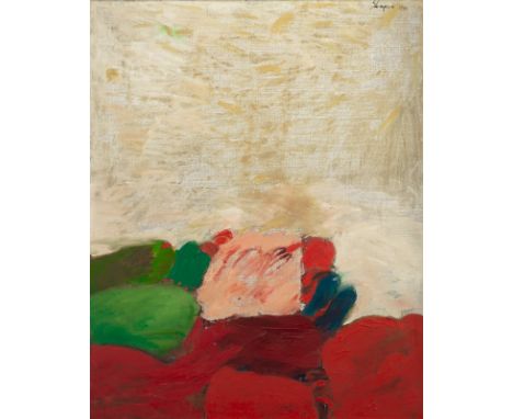 Shapiro, ShmuelNew Britain/Connecticut, 1924 - Ravensburg, 198393 x 73 cm, R."Garten für einen verrückten König I", 1966. Öl 
