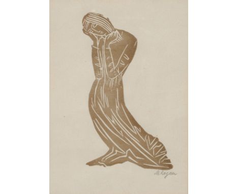 Kogan, MoisseyBessarabien, 1879 - Auschwitz, 194317 x 9 cm, R.Jizo, 1922. Farbholzschnitt auf Papier. In Bleistift unten rech