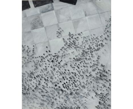 Victor, WinandSchaesberg, 1918 - Reutlingen, 201422 x 17,5 cm, R.Demo I, 1989. Aquarell auf Papier. In Aquarell unten mittig 