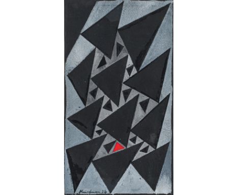 Fleischmann, AdolfEsslingen, 1892 - Stuttgart, 196822,5 x 12,2 cm, R.Ohne Titel, 1936. Tusche, Aquarell, Gouache und Bleistif