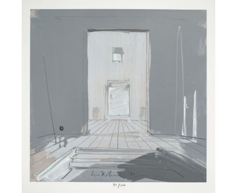 Willikens, Ben, Raumkomposition 1990Leipzig, geboren 1939Blattgröße: 70 x 67,5 cm; 57 x 56 cm, o. R.Raumkomposition, 1990. Fa