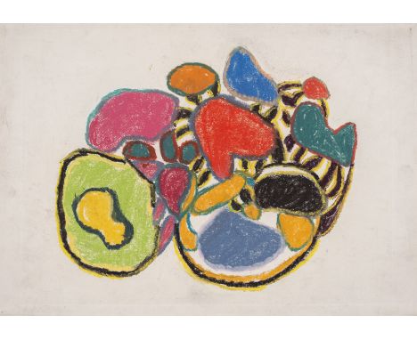 Hölzel, AdolfOlmütz, 1853 - Stuttgart, 193430 x 43 cm, R.Abstrakte Formen, um 1925, Pastell auf Papier. Rückseitig mit Nachla