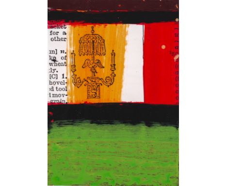 Dahn, WalterSt. Tönis, geboren 195429,5 x 21 cm, o. R.Ohne Titel, 1987. Mischtechnik auf Papier. In Bleistift rückseitig sign