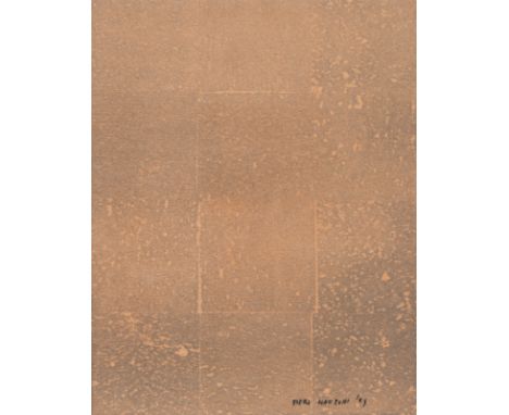 Manzoni, PieroSoncino, 1933 - Mailand, 196322,2 x 17,2 cm, R.Impronta sughero, 1959. Korkdruck auf Velourpapier aus der Folge