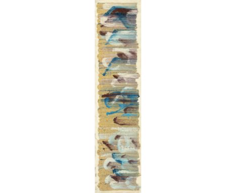 Bartolini, LucianoFiesole, 1948 - 1994101,5 x 24,8 cm, R."Raga", 1983. Lackfarbe, Acryl und Tempera auf Pergamentpapier. Rück