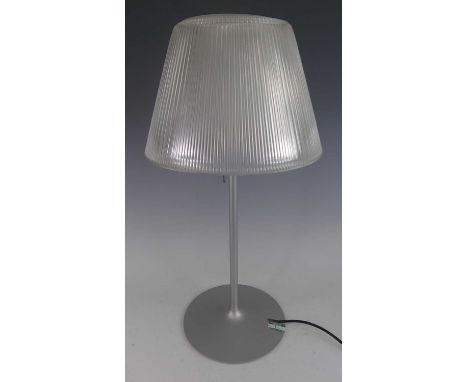 Philippe Starck (b.1949) for Flos - a 'Romeo Moon' table lamp, with frosted glass inner shade and ribbed glass outer shade, o