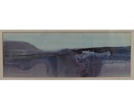  Michael Morgan (1928-2014) - Moorland mist, colour print, signed to lower right corner inner edge of margin, 13 x 37.5cm 