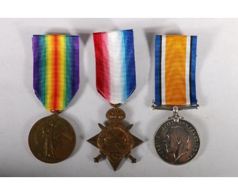 Medals of 17070 Private Andrew Monaghan of the 10th Battalion Highland Light infantry KIA 26th September 1915 aged 21, compri