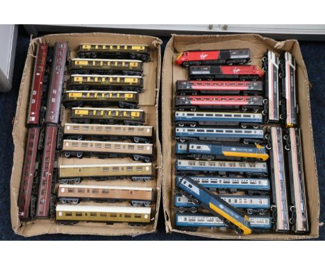OO gauge model railways including Hornby Inter-City 125 high speed train, Hornby Inter-City high speed train, Hornby Virgin 4