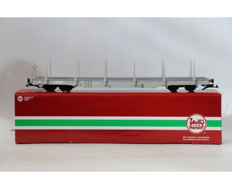 LGB Lehmann Gross Bahn 'The Big Train' (Gebr Marklin of Germany), G gauge model railways 3x 40920 RhB Rungenwagen Rp-w 8281 f