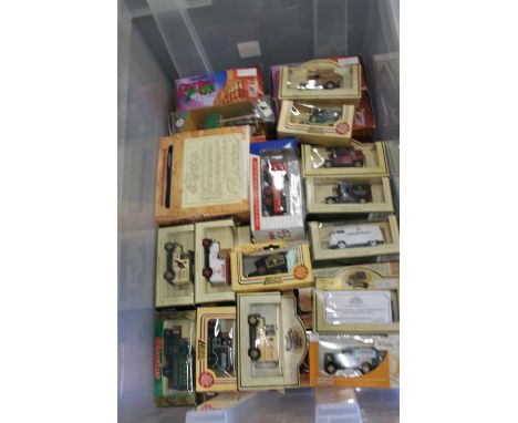 Approximately foty-five diecast model vehicles including Corgi, Matchbox Great Beers of the World, Hartoy American Highway Le