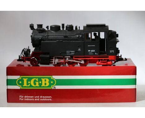 LGB Lehmann Gross Bahn 'The Big Train' (Ernst Paul Lehmann Patent, made in Germany), G gauge model railways 22801 2-6-2T stea