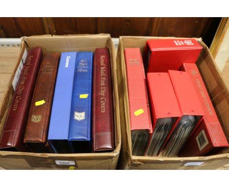 Approximately 620 First Day Covers spanning 1966-1999 held across ten albums in two boxes. 